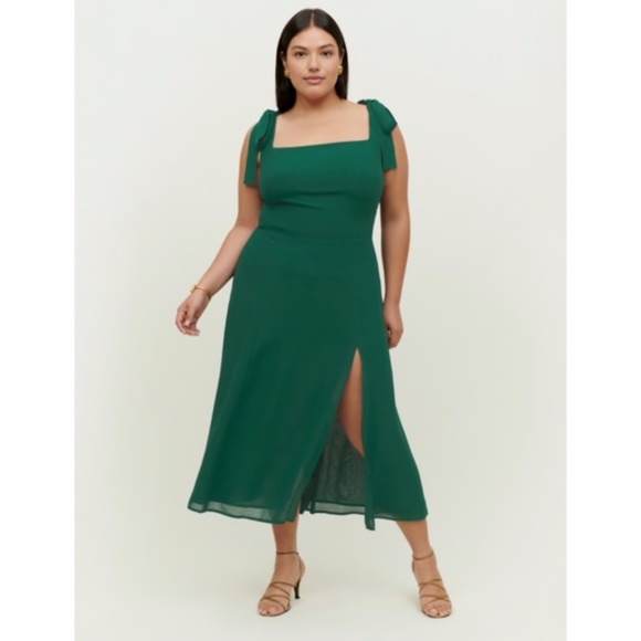 NEW Reformation Twilight Dress Emerald 20 Plus Size - Picture 14 of 17